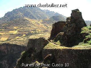 légende: Ruines de Pisac Cusco 10
qualityCode=raw
sizeCode=half

Données de l'image originale:
Taille originale: 162245 bytes
Temps d'exposition: 1/60 s
Diaph: f/400/100
Heure de prise de vue: 2003:07:13 12:54:35
Flash: non
Focale: 42/10 mm
